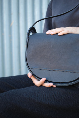 Crescent Handbag black on black
